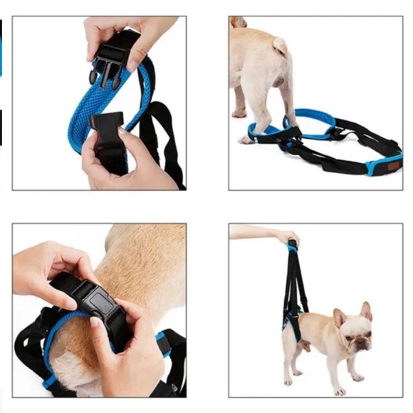 Pet Dog Lift Support Harness Canine Aid Lifting Older Injured Paralyzed Back Leg - Picture 8 of 10